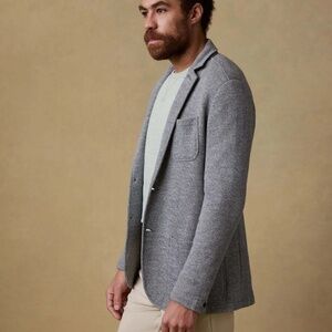 Faherty Inlet Knit Blazer in Herringbone Small
